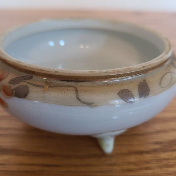 Vintage Antique Nippon Morimura Brothers Footed Trinket Candy Dish Hand Painted - Picture 9 of 14